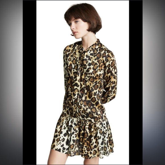 ALEXISLydia Leopard Mini Dress In Animal Print, size small